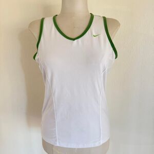 Vintage Y2K 90s Nike Sporty Tank Top Size Large Green white Tenniscore athletic